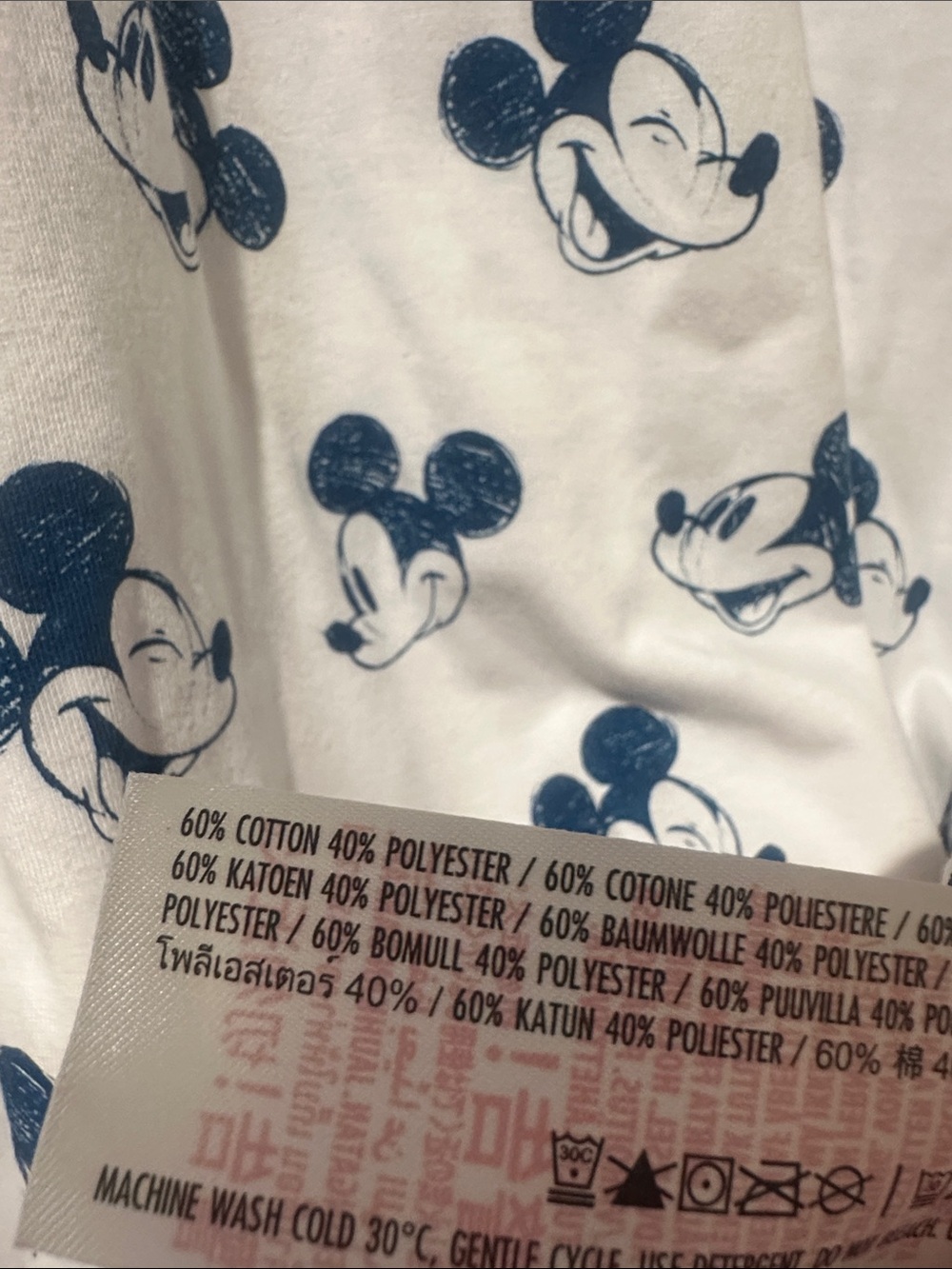DISNEY Mickey Mouse Raglan Tee XL - Picture 6 of 7
